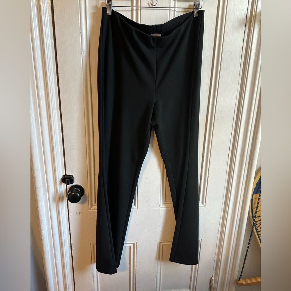 J Jill black stretch boot leg pants size large like new